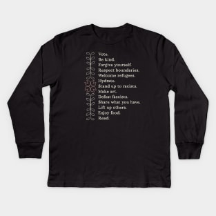 To-Do List for Good People Kids Long Sleeve T-Shirt